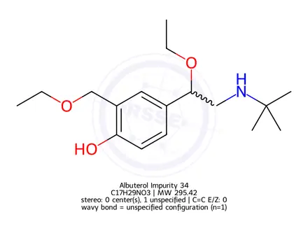 Chemical structure of Albuterol Impurity 34