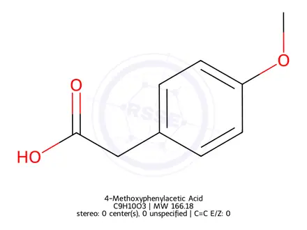 Chemical structure of 4-Methoxyphenylacetic Acid