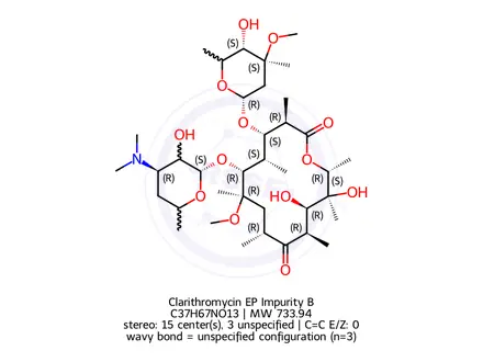 Chemical structure of Clarithromycin EP Impurity B