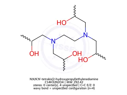 Chemical structure of N,N,N',N'-tetrakis(2-hydroxypropyl)ethylenediamine