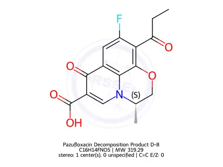 Chemical structure of Pazufloxacin Decomposition Product D-8