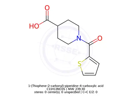 Chemical structure of 1-(Thiophene-2-carbonyl)-piperidine-4-carboxylic acid