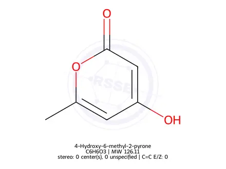 Chemical structure of 4-Hydroxy-6-methyl-2-pyrone