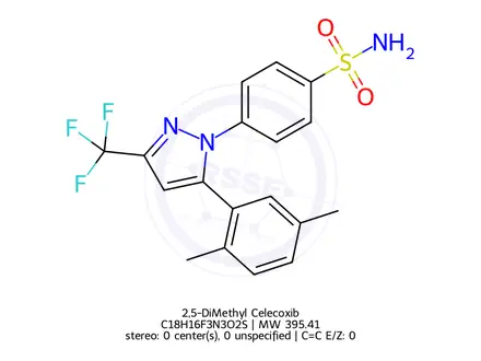 Chemical structure of 2,5-DiMethyl Celecoxib