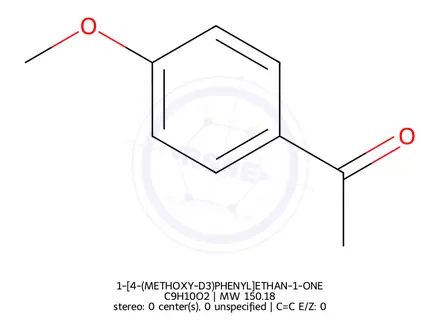 Chemical structure of 1-[4-(METHOXY-D3)PHENYL]ETHAN-1-ONE