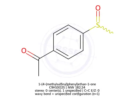 Chemical structure of 1-(4-(methylsulfinyl)phenyl)ethan-1-one