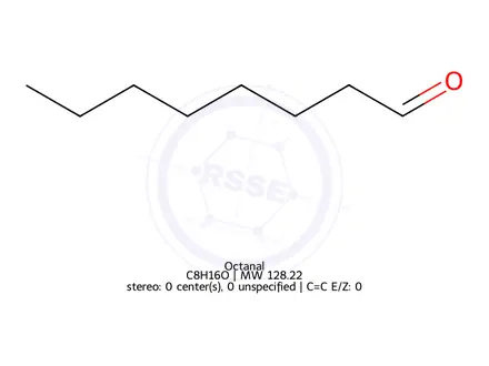 Chemical structure of Octanal