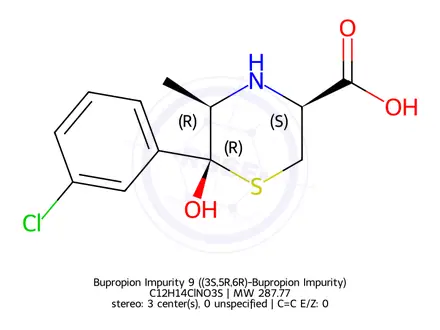 Chemical structure of Bupropion impurity 2