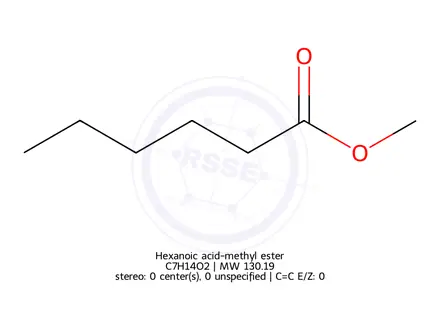 Chemical structure of Hexanoic acid-methyl ester