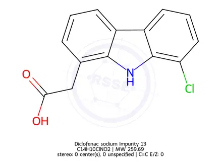 Chemical structure of Diclofenac sodium Impurity 13
