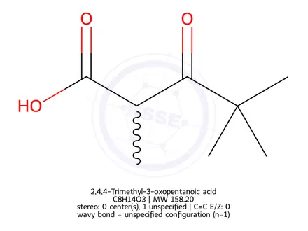 Chemical structure of 2,4,4-Trimethyl-3-oxopentanoic acid