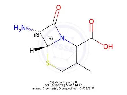 Chemical structure of Cefalexin Impurity B
