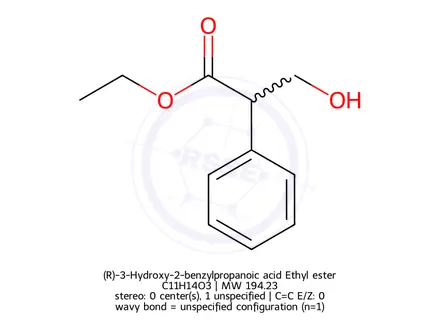 Chemical structure of (R)-3-Hydroxy-2-benzylpropanoic acid Ethyl ester