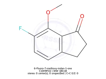Chemical structure of 6-Fluoro-7-methoxy-indan-1-one