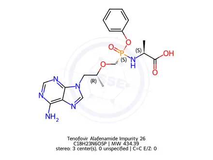 Chemical structure of Tenofovir Alafenamide Impurity 26
