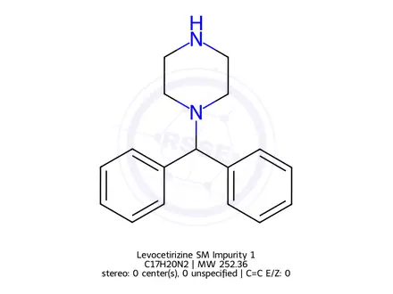 Chemical structure of Levocetirizine SM Impurity 1