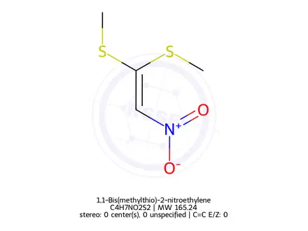 Chemical structure of 1,1-Bis(methylthio)-2-nitroethylene