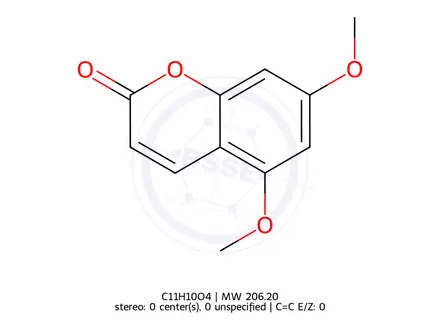 Chemical structure of 5,7-Dimethoxycoumarin