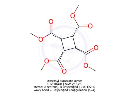 Chemical structure of Dimethyl Fumarate Dimer