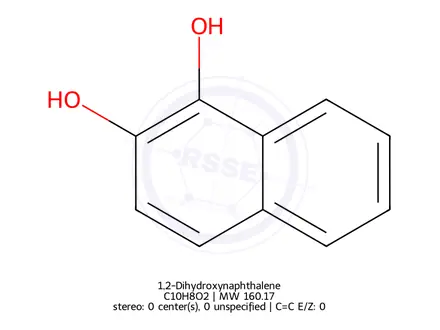 Chemical structure of 1,2-Dihydroxynaphthalene