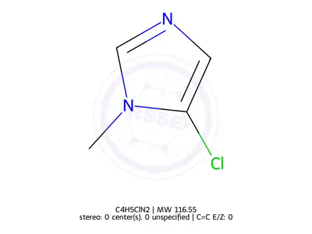 Chemical structure of 1-methyl5-chloroimidazolenitrate