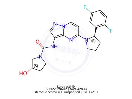 Chemical structure of Larotrectinib