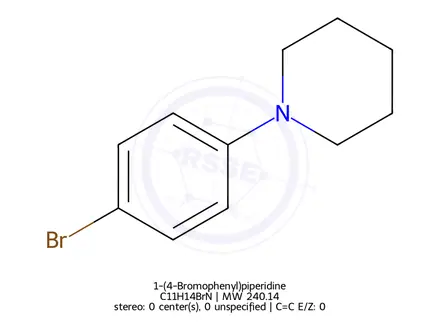 Chemical structure of 1-(4-Bromophenyl)piperidine