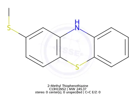 Chemical structure of 3-(Methylthio)Phenothiazine