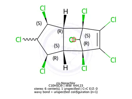 Chemical structure of cis-Nonachlor