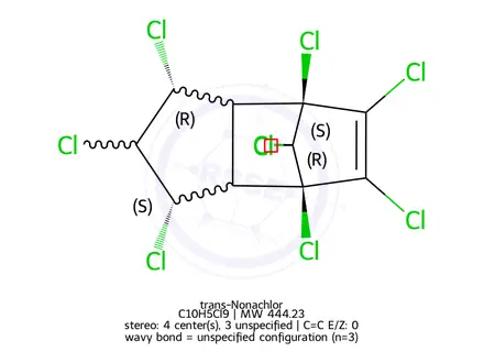 Chemical structure of trans-Nonachlor