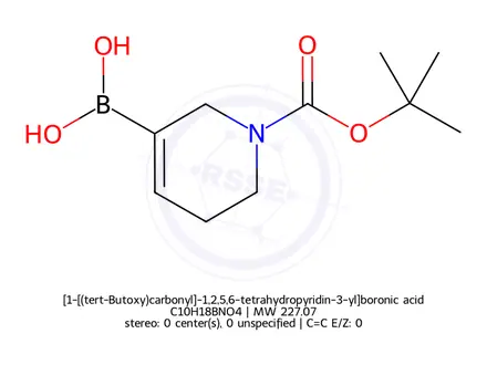 Chemical structure of [1-[(tert-Butoxy)carbonyl]-1,2,5,6-tetrahydropyridin-3-yl]boronic acid