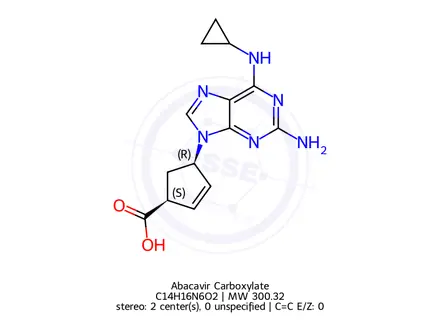 Chemical structure of Abacavir Carboxylate