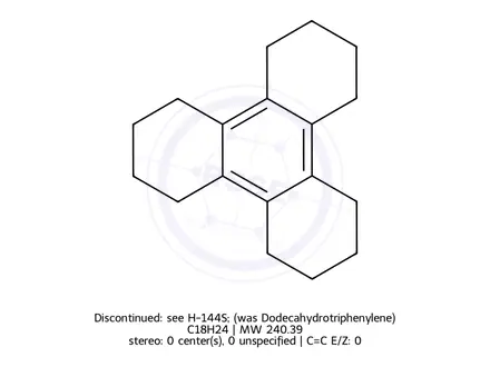 Chemical structure of Discontinued: see H-144S; (was Dodecahydrotriphenylene)