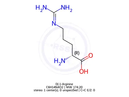 Chemical structure of D(-)-Arginine