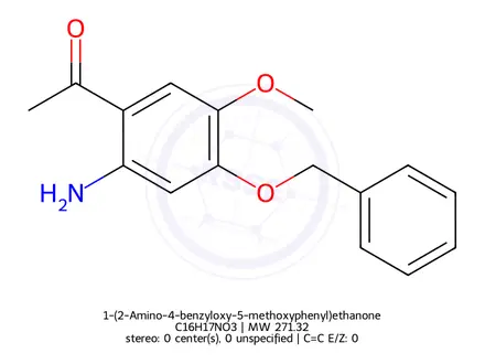 Chemical structure of 1-(2-Amino-4-benzyloxy-5-methoxyphenyl)ethanone