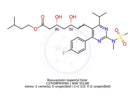 Chemical structure of Rosuvastatin Isopentyl Ester