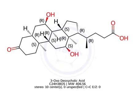 Chemical structure of 3-Oxo Deoxycholic Acid