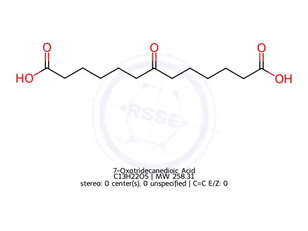 Chemical structure of 7-Oxotridecanedioic Acid