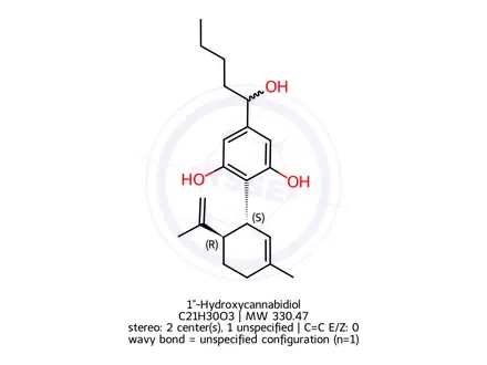 Chemical structure of 1''-Hydroxycannabidiol