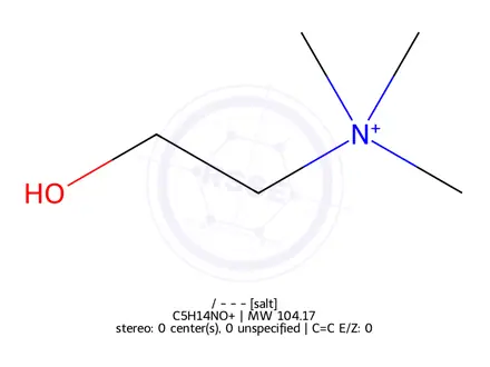 Chemical structure of Choline
