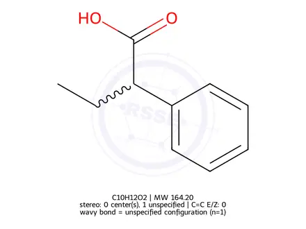 Chemical structure of 2-phenylbutanoic acid