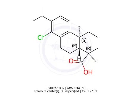 Chemical structure of 14-Chlorodehydroabietic Acid