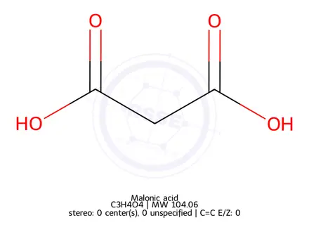 Chemical structure of Malonic acid