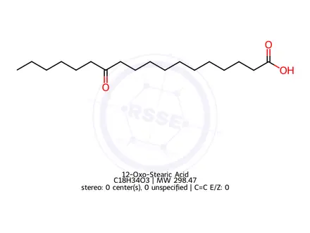 Chemical structure of 12-oxo-stearic acid
