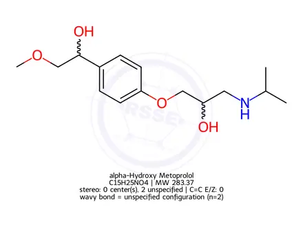 Chemical structure of alpha-Hydroxy Metoprolol