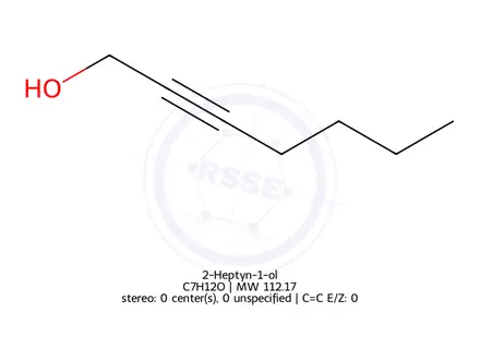 Chemical structure of 2-Heptyn-1-ol