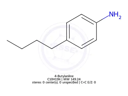 Chemical structure of 4-Butylaniline