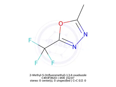 Chemical structure of 2-Methyl-5-(trifluoromethyl)-1,3,4-oxadiazole