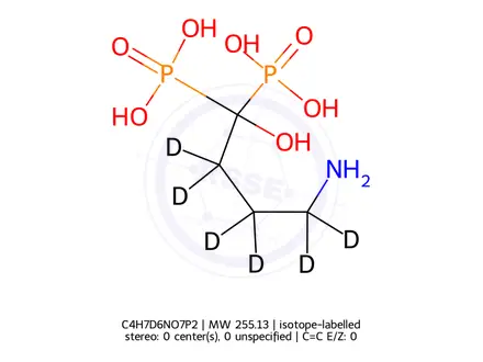 Chemical structure of Alendronic-2,2,3,3,4,4 D6 Acid