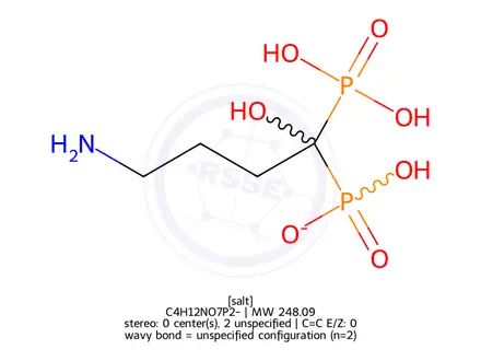 Chemical structure of Alendronic Acid Sodium Salt